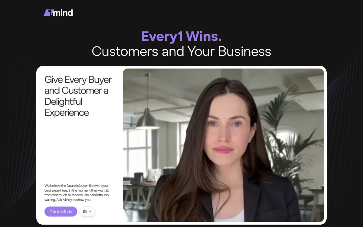 1mind's homepage, the AI sales-agent company named as Drift's official successor.